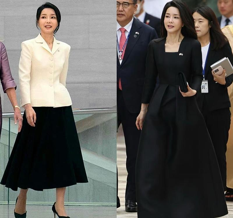 “韩国第一夫人”真的太惊艳！每件衣服穿搭都像走时尚秀，真漂亮(图7)